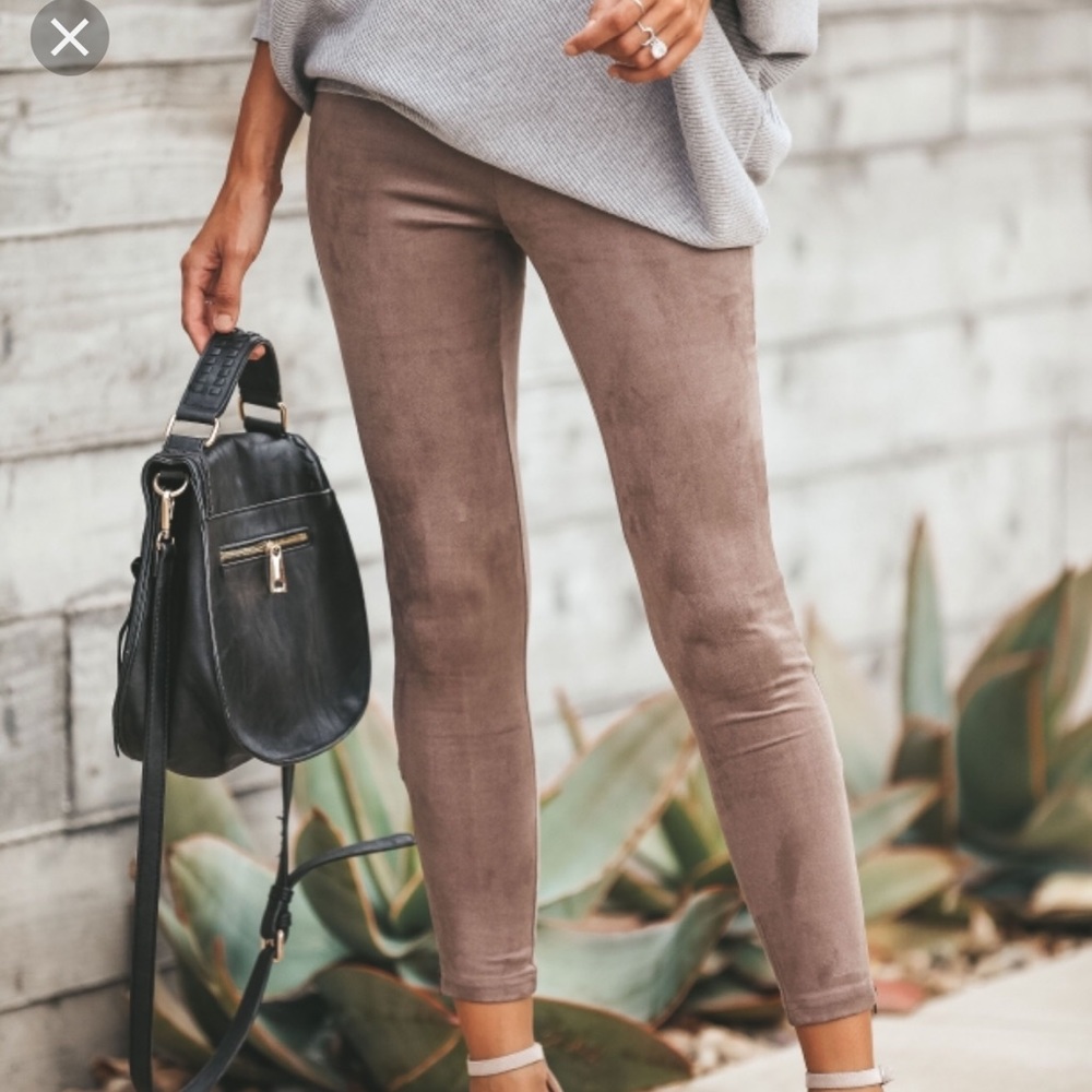 Suede Leggings-Mocha